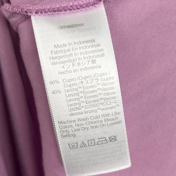Madewell Satin Square Neck Midi Dress Lilac 10 - Picture 4 of 10
